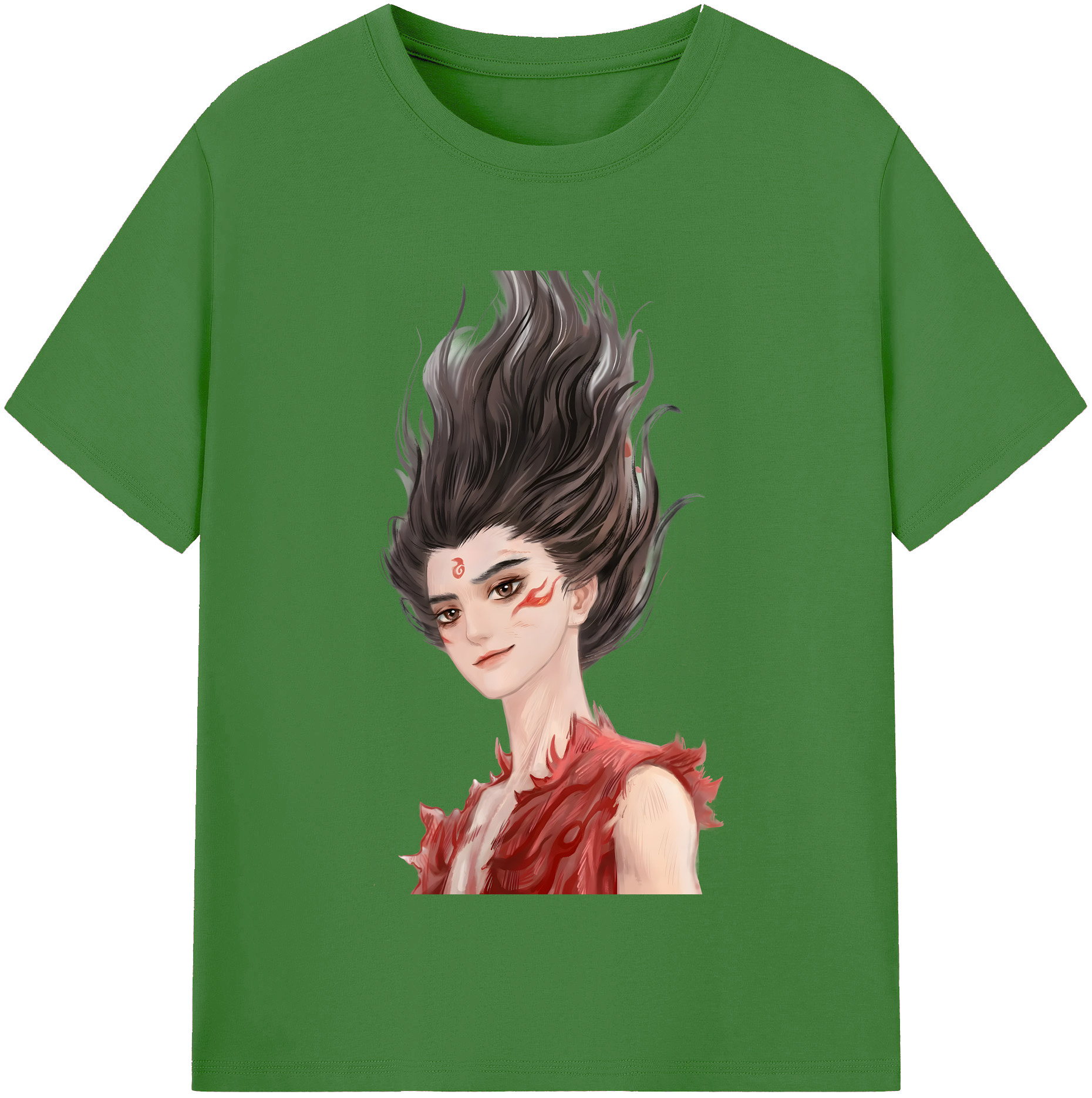 （画像用） Ne Zha 2 ナタ 魔童の大暴れ レディースカジュアルプリントTシャツ（綿100％）